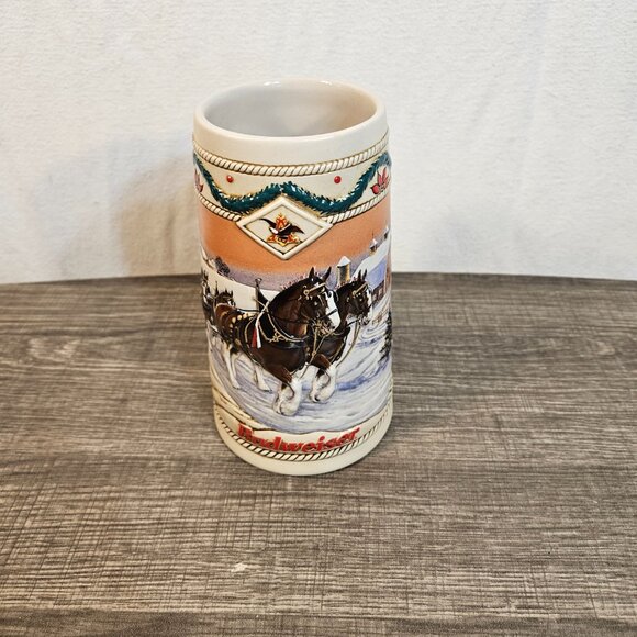 Rare Vintage Budweiser Holiday Stein -- ITEM #2238 - Picture 3 of 5
